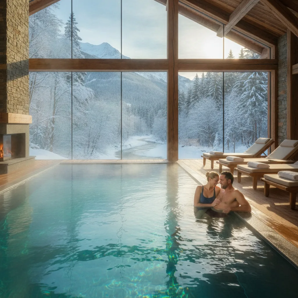Piscine chauffée en gîte dans les Vosges en hiver 2026 - piscine chauffee gite vosges hiver