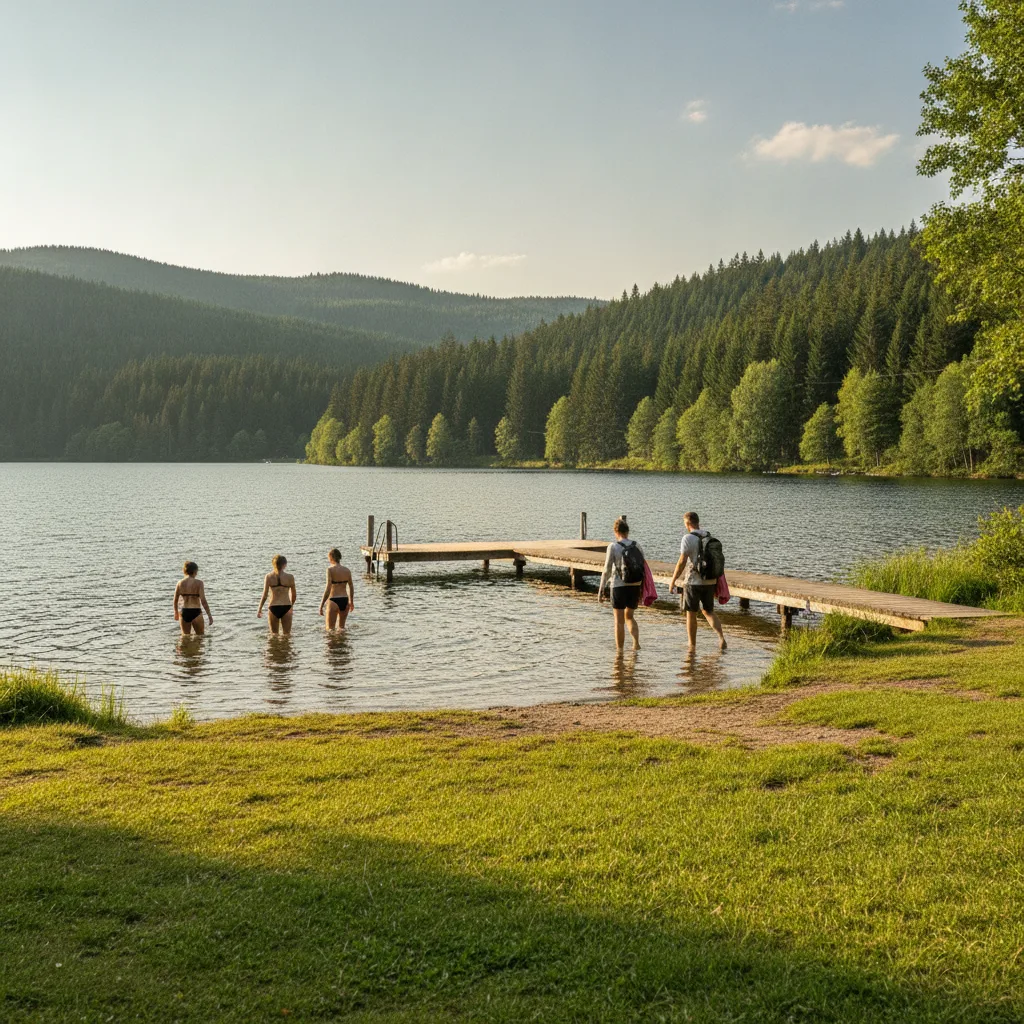 baignade lac Longemer Vosges